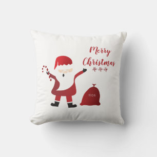 Frohe Weihnachten Ho Ho Ho Santa Claus Red Kissen