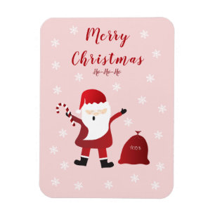 Frohe Weihnachten Ho Ho Ho Santa Claus Red Magnet