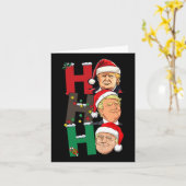 Frohe Weihnachten Ho Ho Ho Trump Santa Light Chris Karte (Gelbe Blume)