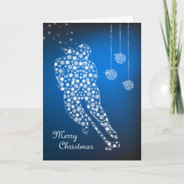 Frohe Weihnachten Hockey-Schneeflocken Frauen