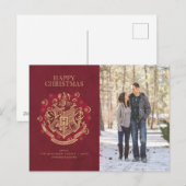 Frohe Weihnachten | HOGWARTS™ Wappen Family Foto (Vorne/Hinten)