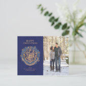 Frohe Weihnachten | HOGWARTS™ Wappen Family Foto (Stehend Vorderseite)