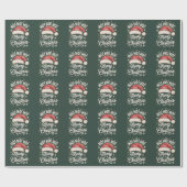 Frohe Weihnachten HoHoHo Funny Weihnachtsmannmütze Geschenkpapier (Flach)