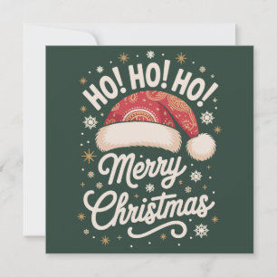 Frohe Weihnachten HoHoHo Lustige Santa Hut Xmas