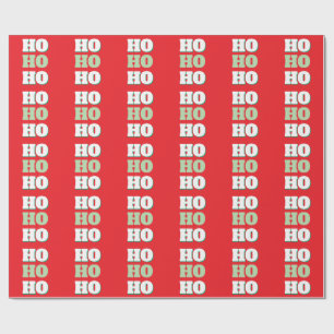 Frohe Weihnachten HoHoHo Party Minimalistisch Schl Geschenkpapier