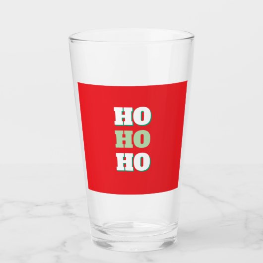 Frohe Weihnachten HoHoHo Party Minimalistisch Schl Glas (Vorderseite)