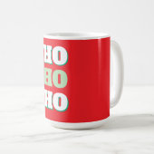 Frohe Weihnachten HoHoHo Party Minimalistisch Schl Kaffeetasse (VorderseiteRechts)