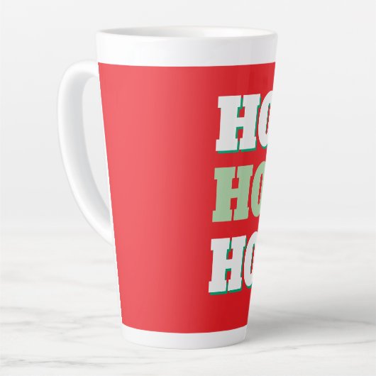 Frohe Weihnachten HoHoHo Party Minimalistisch Schl Milchtasse (Linke Ecke)