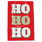 Frohe Weihnachten HoHoHo Party Minimalistisch Schl Mittlere Geschenktüte (Vorderseite)