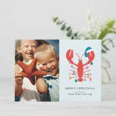 Frohe Weihnachten | Holiday Beach Hummer Crab (Stehend Vorderseite)