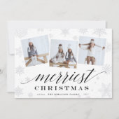 Frohe Weihnachten | Holiday Foto Collage Card (Vorderseite)