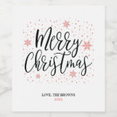 Frohe Weihnachten | Holiday Gift Custom Wine Label Weinetikett (Einzelnes Label)