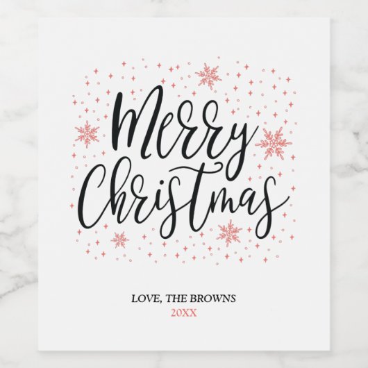 Frohe Weihnachten | Holiday Gift Custom Wine Label Weinetikett (Einzelnes Label)