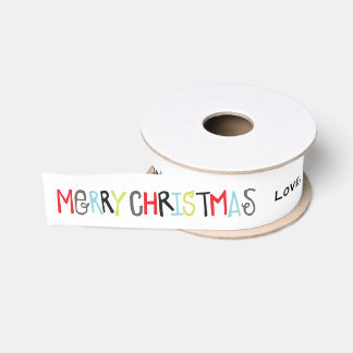 Frohe Weihnachten | Holiday Personalisiert Ribbon Ripsband