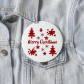 Frohe Weihnachten, Holiday Red Design, Button (Beispiel)