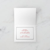 Frohe Weihnachten | Holiday Tropical Flamingo Karte (Innenseite)