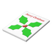 Frohe Weihnachten Holly anpassbare Notepad Notizblock (Rotiert)