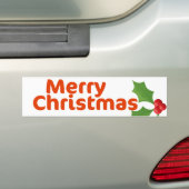 Frohe Weihnachten Holly Autoaufkleber (Auf Auto)
