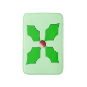Frohe Weihnachten Holly Bath Mat Badematte (Vorderseite Vertikal)