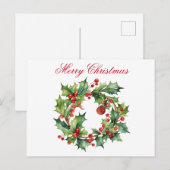 Frohe Weihnachten Holly Berry Wreath (Vorne/Hinten)