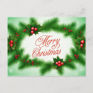 Frohe Weihnachten Holly Berry Wreath