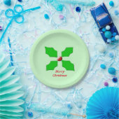 Frohe Weihnachten Holly Custom Paper Party Teller (Party)