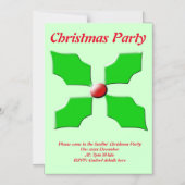 Frohe Weihnachten Holly Custom Party Magneteinladung (Vorderseite)