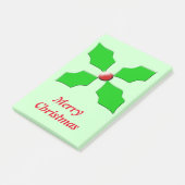 Frohe Weihnachten Holly Custom Post es merkt Pad Post-it Klebezettel (angewinkelt)