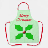 Frohe Weihnachten Holly Custom Schürze (Vorderseite)