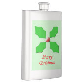 Frohe Weihnachten Holly Flasks Flachmann (Rechts)