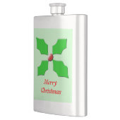 Frohe Weihnachten Holly Flasks Flachmann (Links)