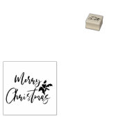 Frohe Weihnachten Holly Gummistempel (Stempel)