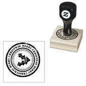 Frohe Weihnachten Holly Gummistempel (Stempel)
