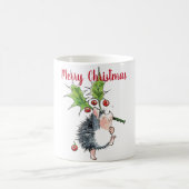 Frohe Weihnachten Holly Igel Kaffeetasse (Mittel)