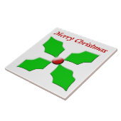 Frohe Weihnachten Holly individualisierbare Tile Fliese (Seite)