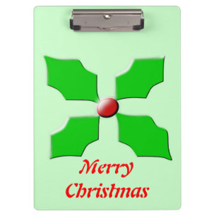 Frohe Weihnachten Holly individuell anpassbare Zwi Klemmbrett