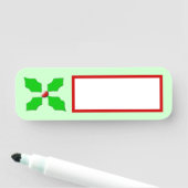 Frohe Weihnachten Holly Namensschild (Beispiel)