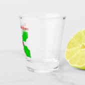 Frohe Weihnachten Holly Personalisiert Schnapsglas (Rechts)