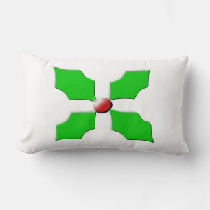 Frohe Weihnachten Holly Pillow Lendenkissen