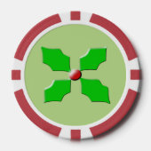 Frohe Weihnachten Holly Pokerchips (Vorderseite)