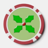 Frohe Weihnachten Holly Pokerchips (Rückseite)