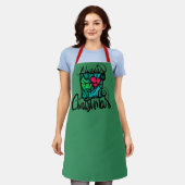 Frohe Weihnachten Holly Schürze (Getragen)