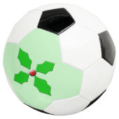 Frohe Weihnachten Holly Soccer Ball (Dreiviertel)