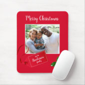 Frohe Weihnachten Holly Sprig - Custom Foto - Mousepad (Mit Mouse)