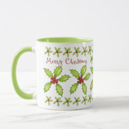 Frohe Weihnachten Holly Tasse