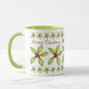 Frohe Weihnachten Holly Tasse