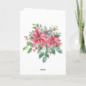 Frohe Weihnachten Holly und Berry Greenery Foto (Rückseite)