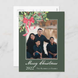 Frohe Weihnachten Holly und Berry Greenery Foto Ho