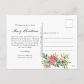 Frohe Weihnachten Holly und Berry Greenery Foto Ho (Rückseite)