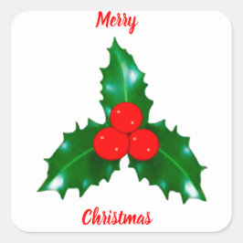 Frohe Weihnachten Holly White Stickers